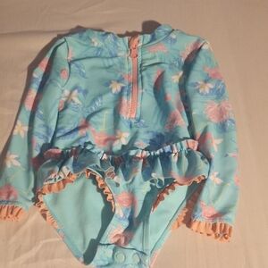 Tommy Bahama Aqua and Pink Kids Rashguard
